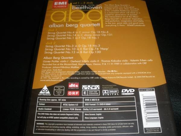 beethoven アルバン・ベルク四重奏団 DVDセット beethoven アルバン・ベルク四重奏団 DVDセット beethoven