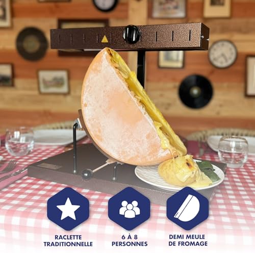 BRON COUCKE - Commercial Raclette Cheese Melter "Alpage" - Traditional French Raclette for Half Wheel - European settings - 230V - EU Cord