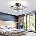 Ventilatore da soffitto moderno a LED Design Ventilatore da soffitto silenzioso nero Estate Inverno Motore a corrente continua reversibile Ventilatore silenzioso dimmerabile a 6 velocità per camera