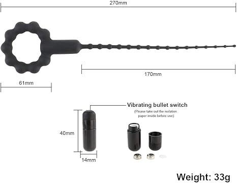 Estimulador/Dilatador de Uretra Vibrador de Silicona para ...