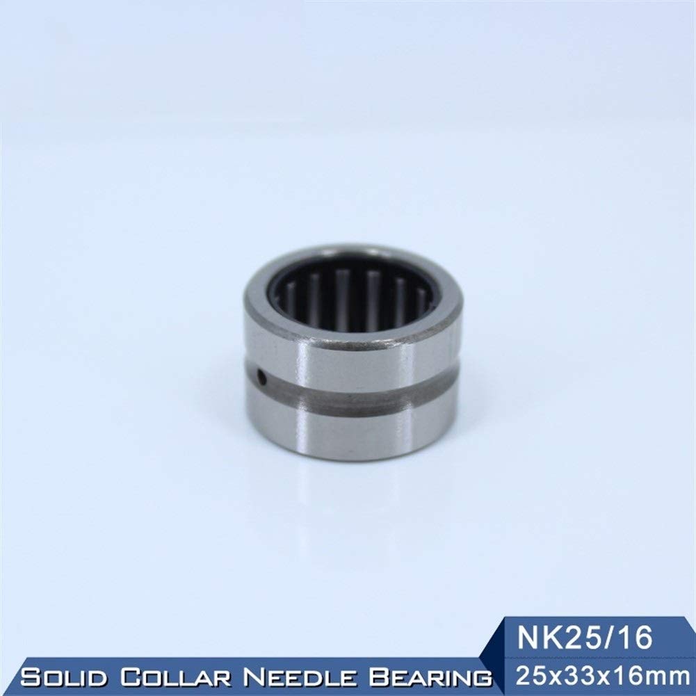 NK25 / 16 Rodamiento de Agujas 25x33x16 mm (5 PC) Solid Collar rodamientos de Agujas sin Anillo Interior de Apoyo NK25 / 16 NK2516 624904 YIJIAN