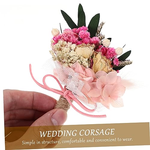 Boutonniere mini floral seca para boda miniatura 4