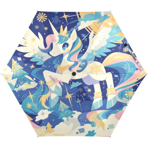Parapluie pliable licorne pour la plage et les sorties d'école