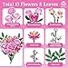 Pink Rose Bouquet Flowers Building Set, 834Pcs Roses Artificial Flowers Botanical Collection Compatible with Lego Flowers for Adults Christmas Anniversary Valentines Day Gifts for Mom Her Women
