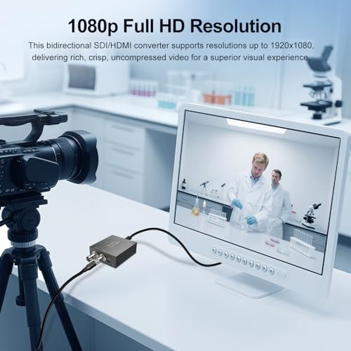 Image of BiDirect HDMI /SDI Converter,3G Micro SDI /HDMI BiDirectional Converter Built in ESD Protection Circuit,Adaptive Input Resolution and Stereo Audio De-embedder for Camera Monitor Projector 1080P