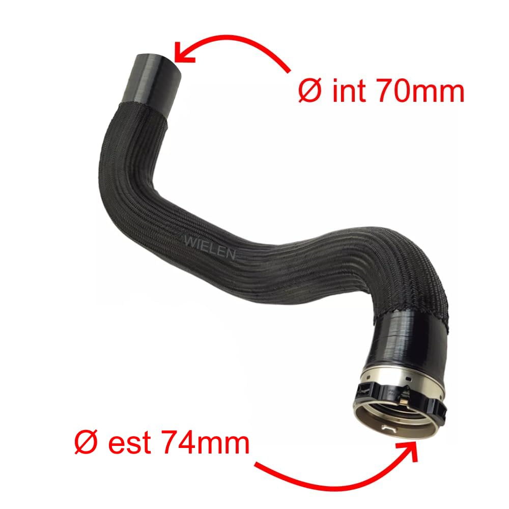 Manguito intercooler compatible con Jeep Grand Cherokee III IV Turbo Tubo 55038005AD 550038005AB 55038005AC 5889505 K55038005AC K55038005AB K55038005AD