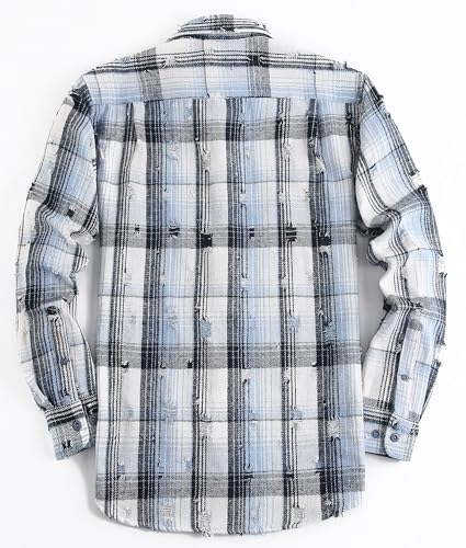 Alex Vando Mens Button Down Shirts Regular Fit Long Sleeve Casual Plaid Flannel Shirt