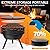 3-in-1 Fire Pit with Grill & Lid, 23" Outdoor Fire Pit Table, Cast Iron Wood Burning Firepit, Heavy Duty Fire Bowl for Outside Patio, Backyard Fireplaces, Large BBQ Pit Table with Fire Poker