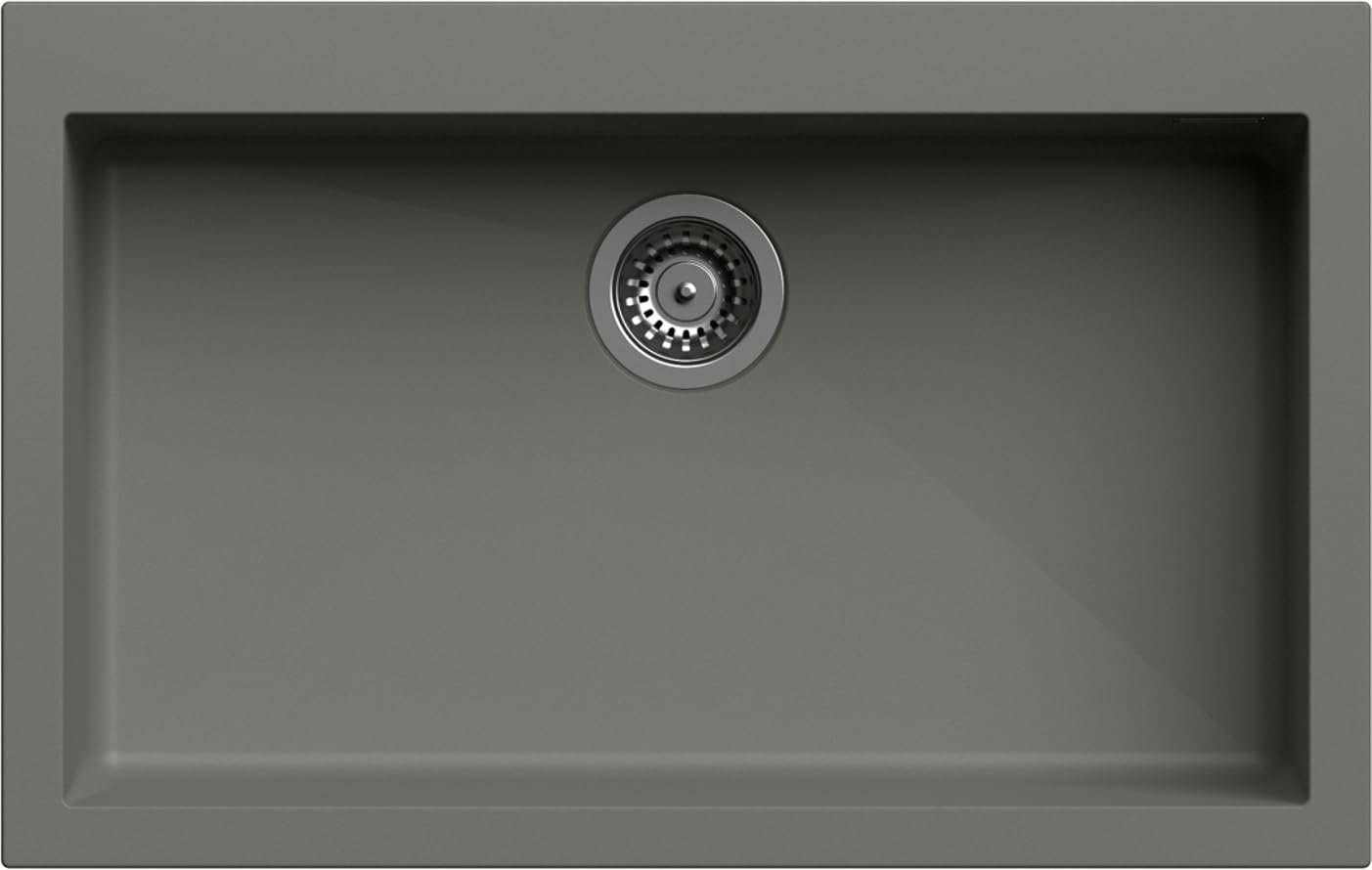 Lavello cucina Ettore Mix cenere grigio medio 1 vasca/vascone 79 x 50 cm Made in Italy