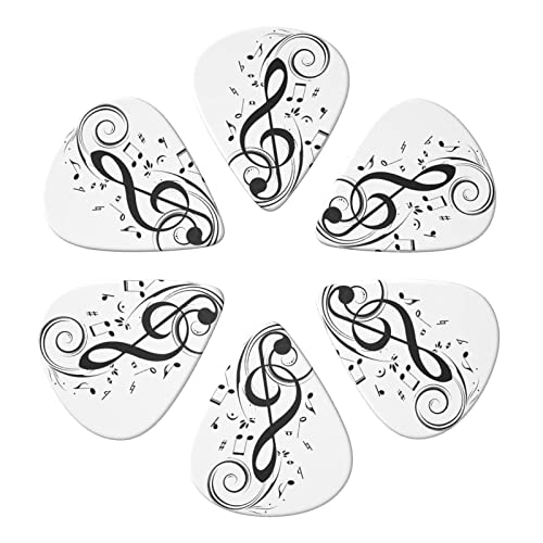 Lot de 6 médiators noirs pour guitare acoustique, guitare électrique, basse, ukulélé – fins, moyens et épais. - Les Beatles, Paul McCartney, John Lennon, RIngo Starr, George Harrison Lot de 6 médiators noirs pour guitare acoustique, guitare électrique, basse, ukulélé – fins, moyens et épais. – Image 5