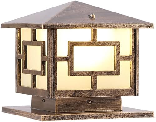 Luces de columna para exteriores, impermeables, para patio, exteriores, accesorios de aluminio antioxidante, lámpara de pilar moderna para