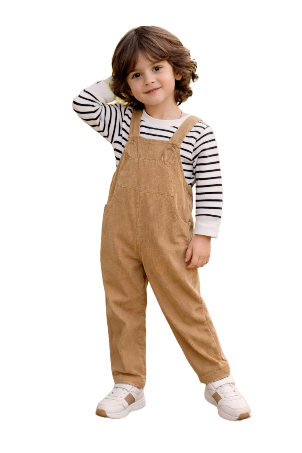 Baby Boys Solid Cotton Blend Style T Shirt and Dungaree Set-image-33