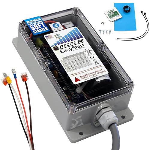 MICRO-AIR EasyStart 368 Bluetooth Soft Start Kit for Home Air Conditioner, RV & Commercial Use, Works with Generators, Reduces Power Surge, Efficient Start-Up - Up to 2-3.5 Tons(ASY-368-X48 BlueTooth)