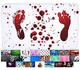 Sanilo Badteppich I viele schöne Badematten zur Auswahl I Badvorleger sehr weich und rutschfest I waschbar und schnelltrocknend (Blood Feet, 70 x 110 cm)