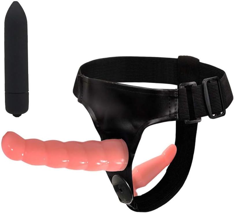 YEMA 2 Pcs Strap On Double Dildo Realistic Penis y 10 Speed ...