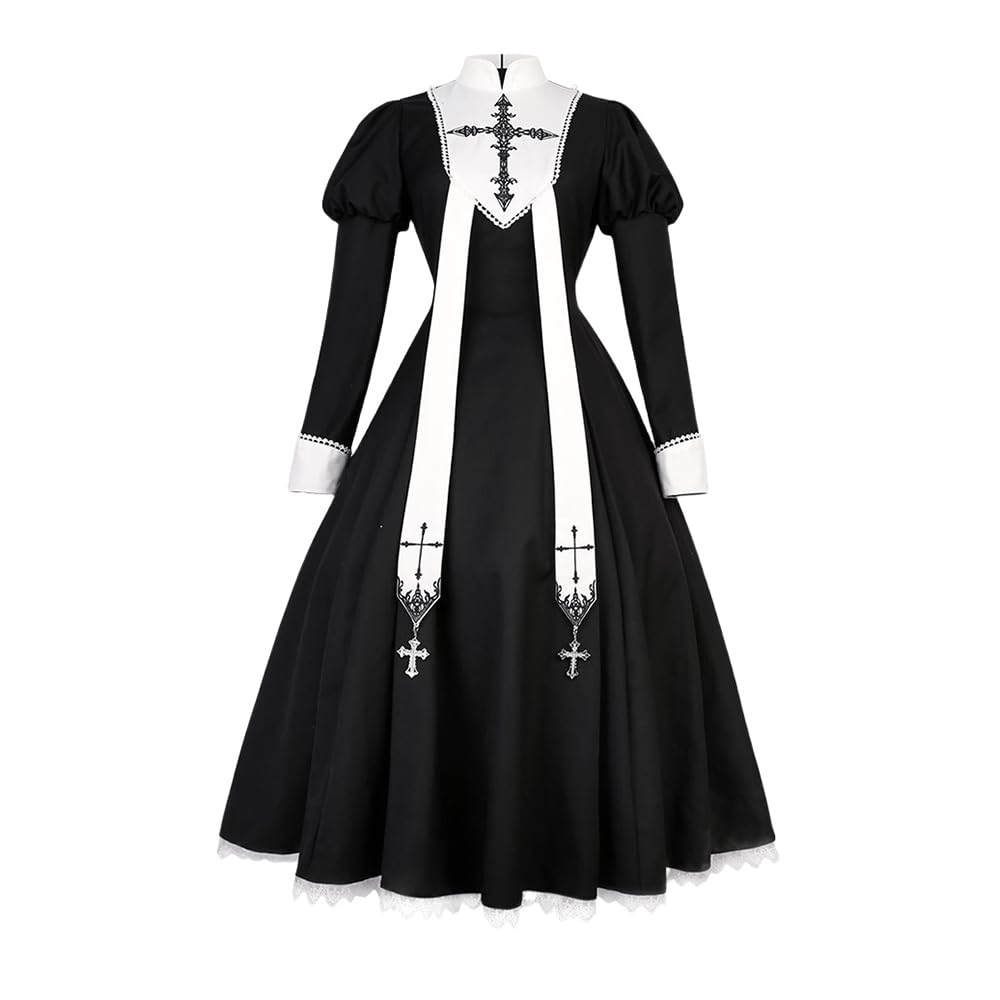 Amazon.co.jp: [hurtbasuketto] ロングスカート 修道女 ゴシック