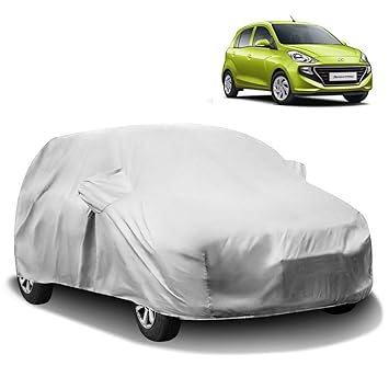 AutoRetail UV Ray Protection Car Body Cover for Hyundai Santro New with Mirror Pocket (Silver Matty)