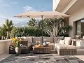Sophia & William 13ft Large Patio Umbrella with Crank Lift, Outdoor Double-sided Market Umbrella for Balcony, Deck, Pool, Beige