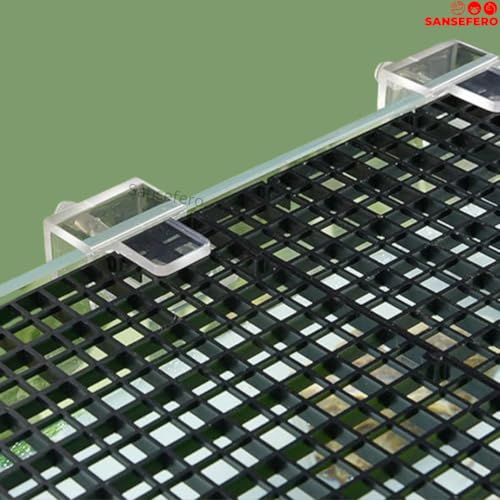Image of SANSEFERO Premier Plants Aquarium Fish Tank Glass Cover Clip Support Holder Top Cover Adjustable Anti-Escape Holder For Fish Tank ( 6 Pieces)