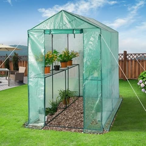 Premium Large Walk In Greenhouse Garden Grow house PE Garden Greenhouse Corrosion-resistant Weatherproof and UV protection Cover
