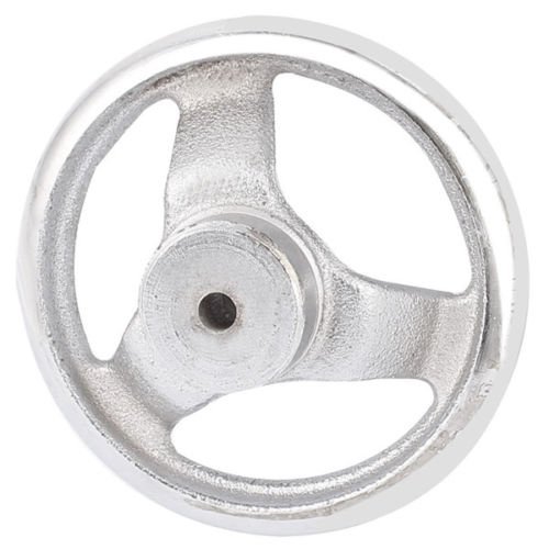 1Pc 100Mm/ 4" Dia 3 Spoke Round Silver Iron Hand Wheel For Milling Machine Lathe #TOP5