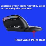 Wireless Mouse Large Angle Adjustable Ergonomic Vertical Upright Carpal Tunnel Ergo Right Hand 6 buttons USB Optical Mice for PC Laptop Computer Macbook Gift,3600 DPI,Removable Palm Rest,RGB Light