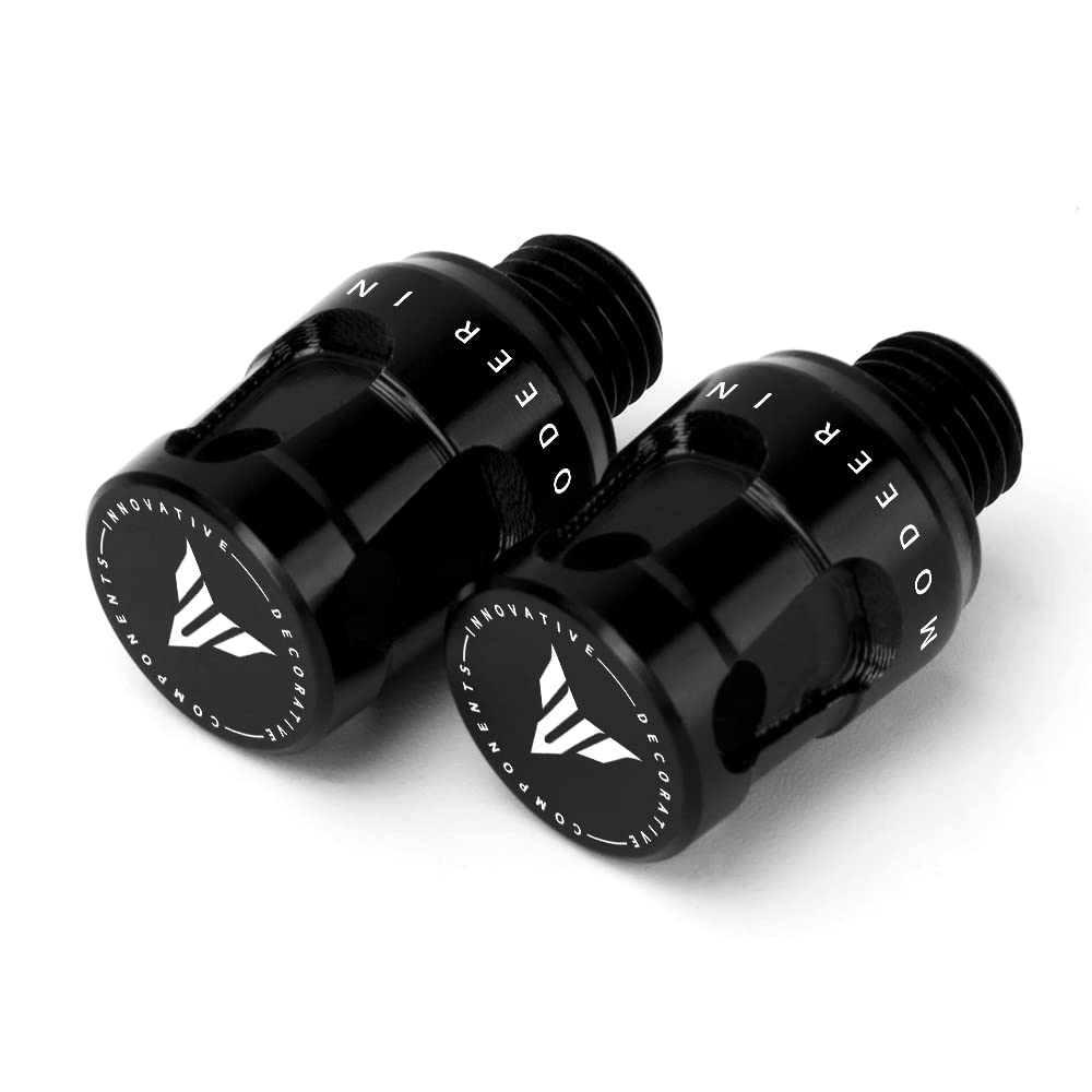 Modeer For Yamaha MT03 MT07 MT09 / SP MT10 MT25 MT125 FZ07 09 All Year Motorcycle CNC M10 x 1.25 Rear view Mirror Hole Plugs Screws Rearview Mirror Holder Accessories (black)