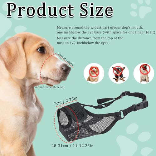 Fressschutz Hund, Maulkorb Mittlere Hunde, Giftköderschutz Hund für Spaziergänge & Training, Maulkorb für...