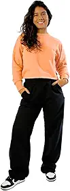 Conjunto Moletom Feminino Cropped e Calça Wide Leg Pantalona
