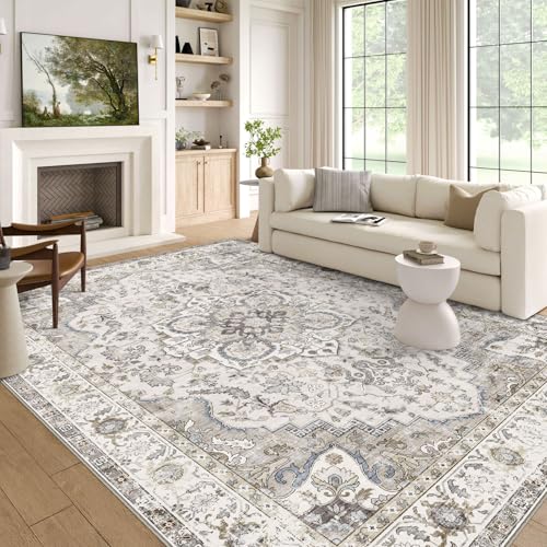 LUXRUG Washable Area Rug 5x7 - Boho Living Room Rug