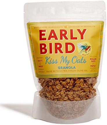 Early Bird Granola (Kiss My Oats Recipe- Granola with Rolled Oats and Maple-12 Oz (4 Pack)