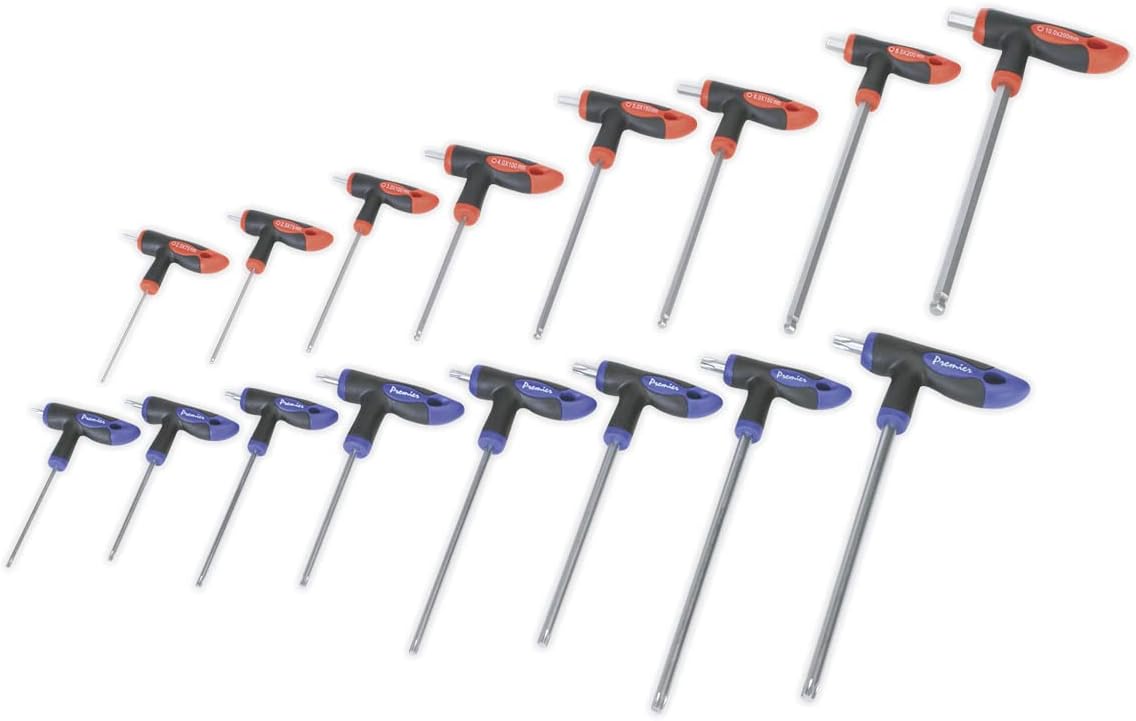 Sealey AK7147 Trx-Star T-Handle Hex Key Set, 16 Pieces