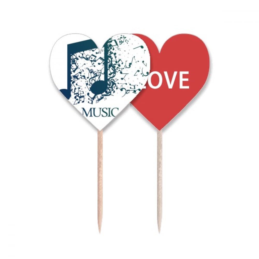 Love Heart Lable Cupcake Pick pour embellir un buffet terne et décorer des desserts