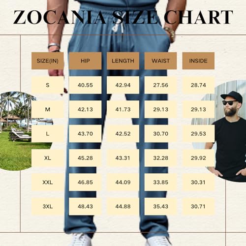 ZOCANIA Mens Sweatpants Drawstring Elastic Waist Casual Pants Fall Straight Leg Jogger Pants Trousers with Pockets2