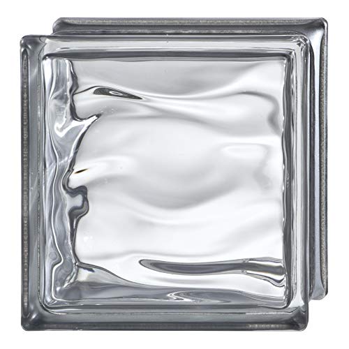 Bloque de vidrio Bormioli Rocco Agua Reflejos Antracita | cm 19x19x8 | Unidad de venta 1 caja de 6 pzas