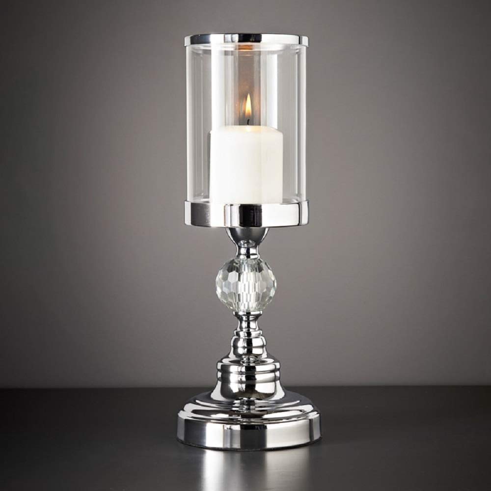 Karina Bailey Crystal Effect Chrome Candle Holder