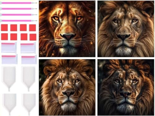 Diamond Painting Adulte Lion : Activité Anti-Stress et Déco Murale
