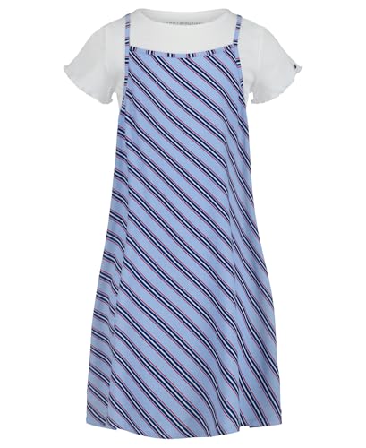 Tommy Hilfiger girls Short Sleeve Two-piece Dress, Relaxed Fit With Classic Design & Crew Neck3