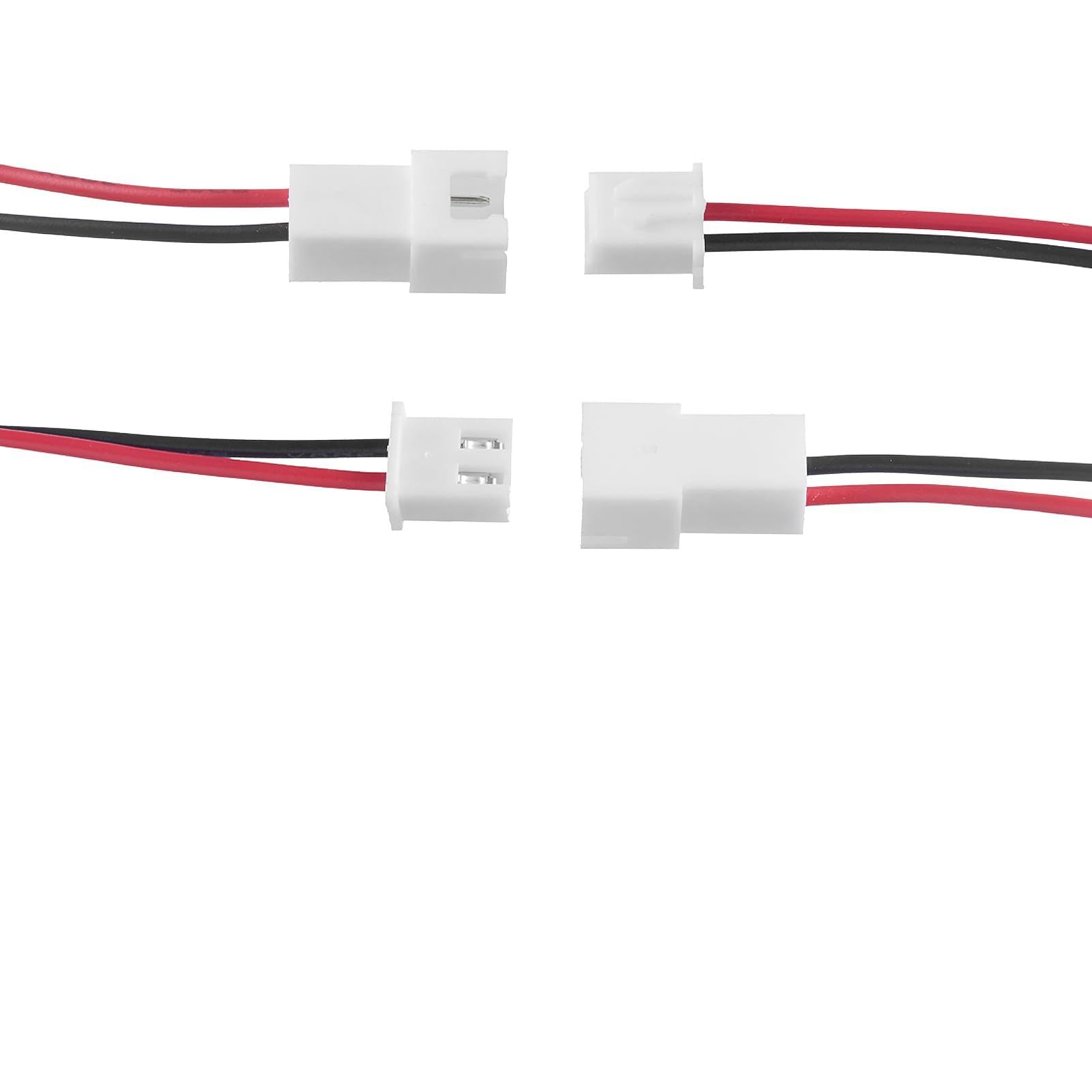 Bridgold 20 Pairs JST-XH 2.54 2Pin Connector Balance Plug Lead Socket Male and Female with 100mm Silicone Wire Cables. (2Pin)