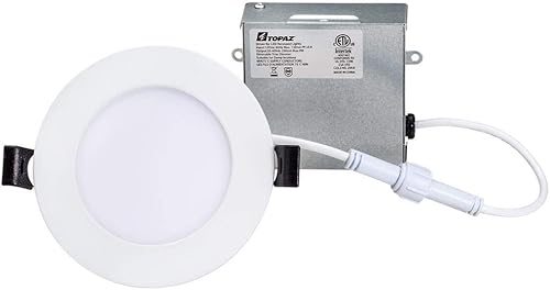 Topaz CCT seleccionable, luz empotrable LED de 4 pulgadas, 9 W blanco