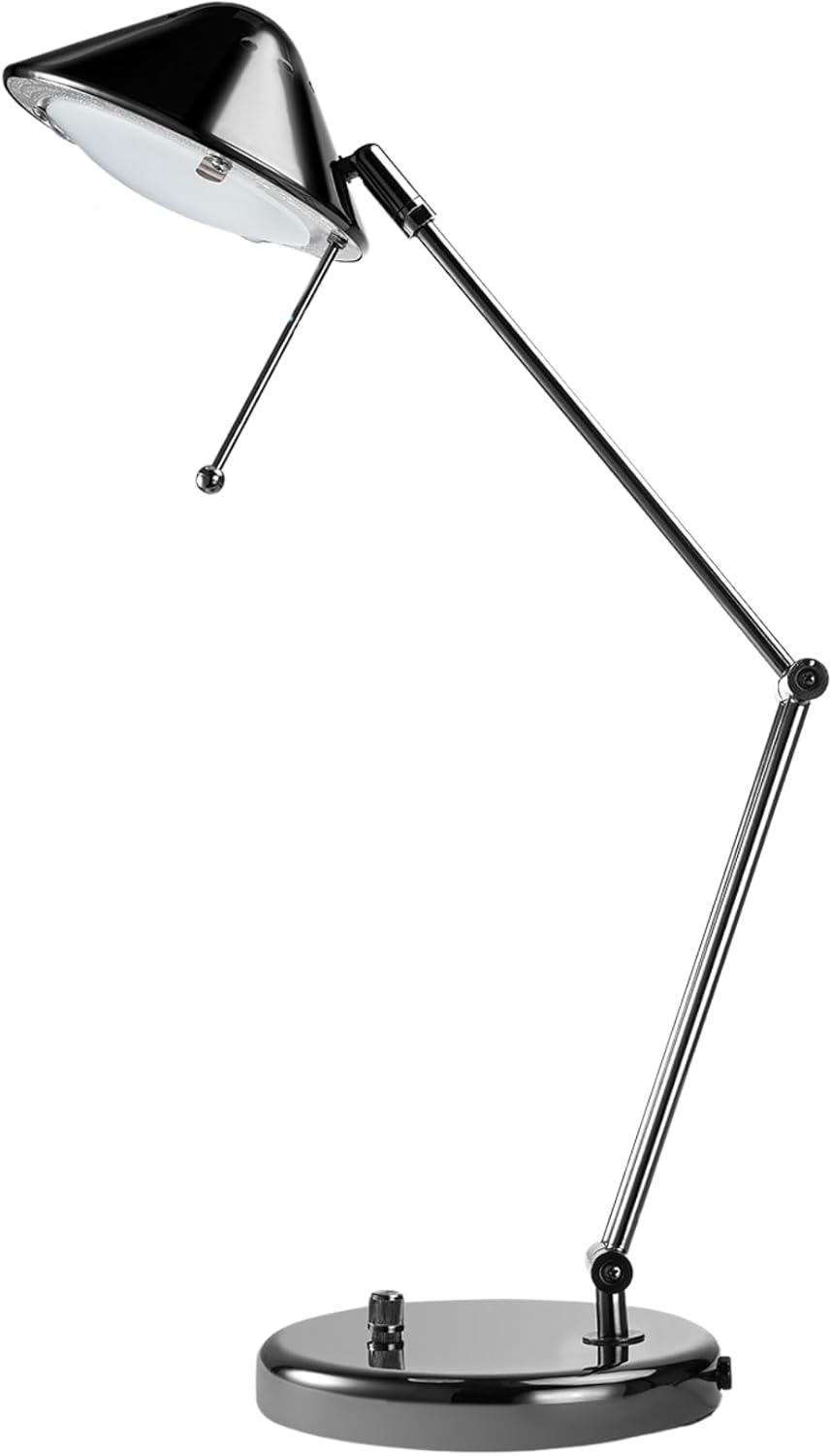 V-LIGHT 15 inch Brushed Nickel LED 3-Point Adjustable Arm Desk Lamp