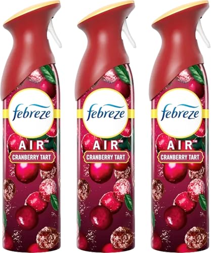 Image of Febreze Air Freshener Cranberry Tart, 3 Pack Odor Fighter Spray Holiday Air Freshener, Limited Edition-Winter Collection 2023, 8.8 OZ (250 g) Per Bottle