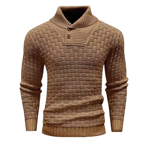 Sweater Men Crewneck Long Sleeve Sweaters Casual Pullover Sweater Cable Knit Pullover Warm Winter Thermal Tops