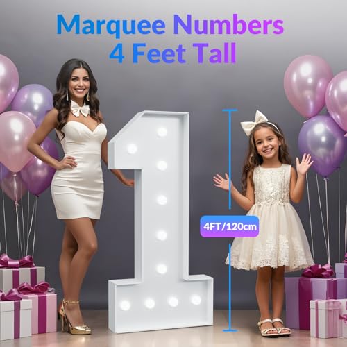 Image of 4FT 26 Marquee Numbers, Large Light Up Numbers 26 for 26th Birthday Decorations