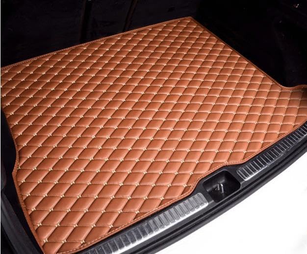 BACKFIVE Custom Car Cargo Mat Car Boot Liner Waterproof Anti-Slip All Weather Protection Leather Material, Compatible with 99% Car Model Trunk Carpet