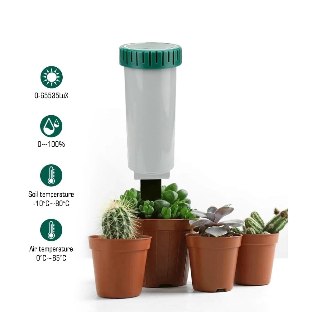 Zigbee 4 in 1 Bodentester für Solarlicht/Temperatur/Luftfeuchtigkeit, Feuchtigkeitssensor, Monitor, Fernbedienung für Gartenarbeit, einfache Installation, einfach zu bedienen