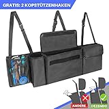 ✔GRATIS KOPFSTÜTZENHAKEN: Als Zugabeartikel erhältst Du ein Paar Kopfstützenhaken. Mit den Haken entsteht eine weitere Hängemöglichkeit für z.B. Einkaufstüten, Handtaschen oder Flaschen und somit mehr Ordnung auf dem Rücksitz.