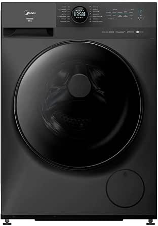 MÁQUINA DE LAVAR ROUPAS MIDEA 11KG INVERTER HEALTHGUARD WI-FI TITANIUM MF201W110WB 127V