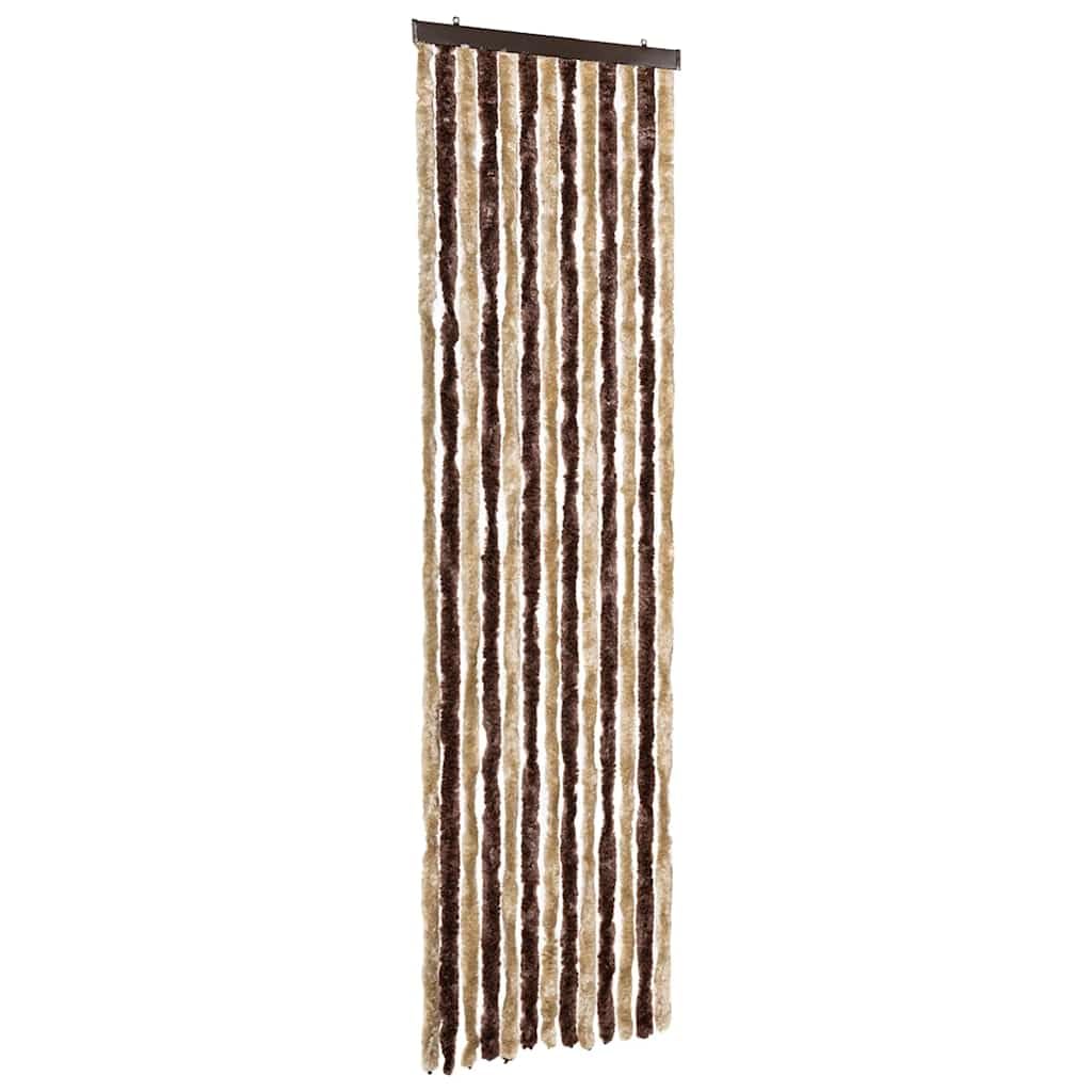 Vidaxl Beige And Light Brown Insect Curtain Removable Mosquito Fly Bug Door Net Guard Protection Screen Mesh Blind Pelmet 56X185cm Chenille