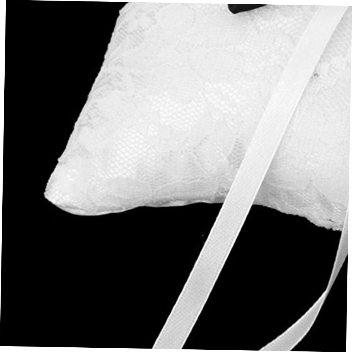 STOBAZA 2stücke Satin Ringkissen Mit Schleife Für Hochzeiten Design Schwarz Für Zeremonien Und Verlobungen Handgefertigt Satin